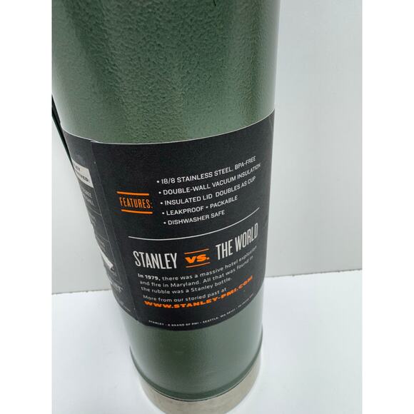 Stanley Classic Legendary Vacuum Bottle 1.5 Quart 1.4 L Green Thermos Sz L New - Picture 4 of 8